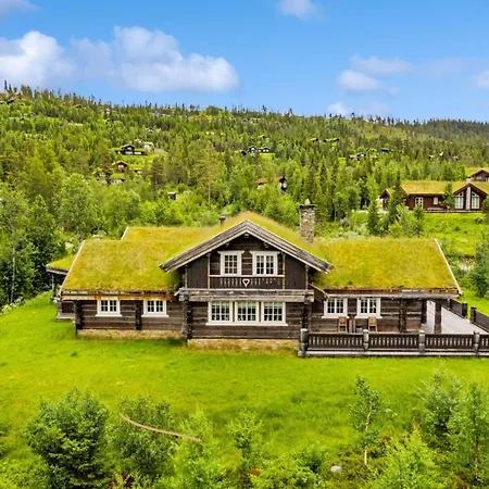 Сasa de vacaciones Luxury At Nesfjellet With Sauna, Bbq, Close To & Golf *